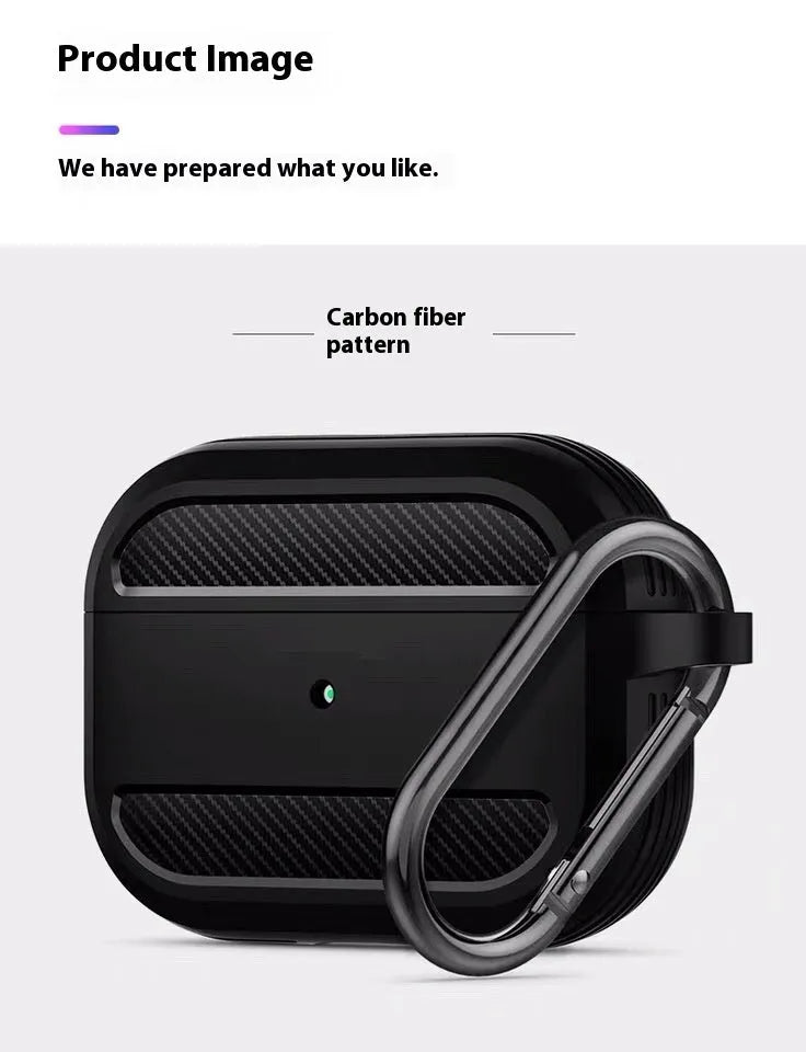 Creative Carbon Fiber Patterned Headphone Protective Case - Bellarte Enchanté Creative Carbon Fiber Patterned Headphone Protective Case